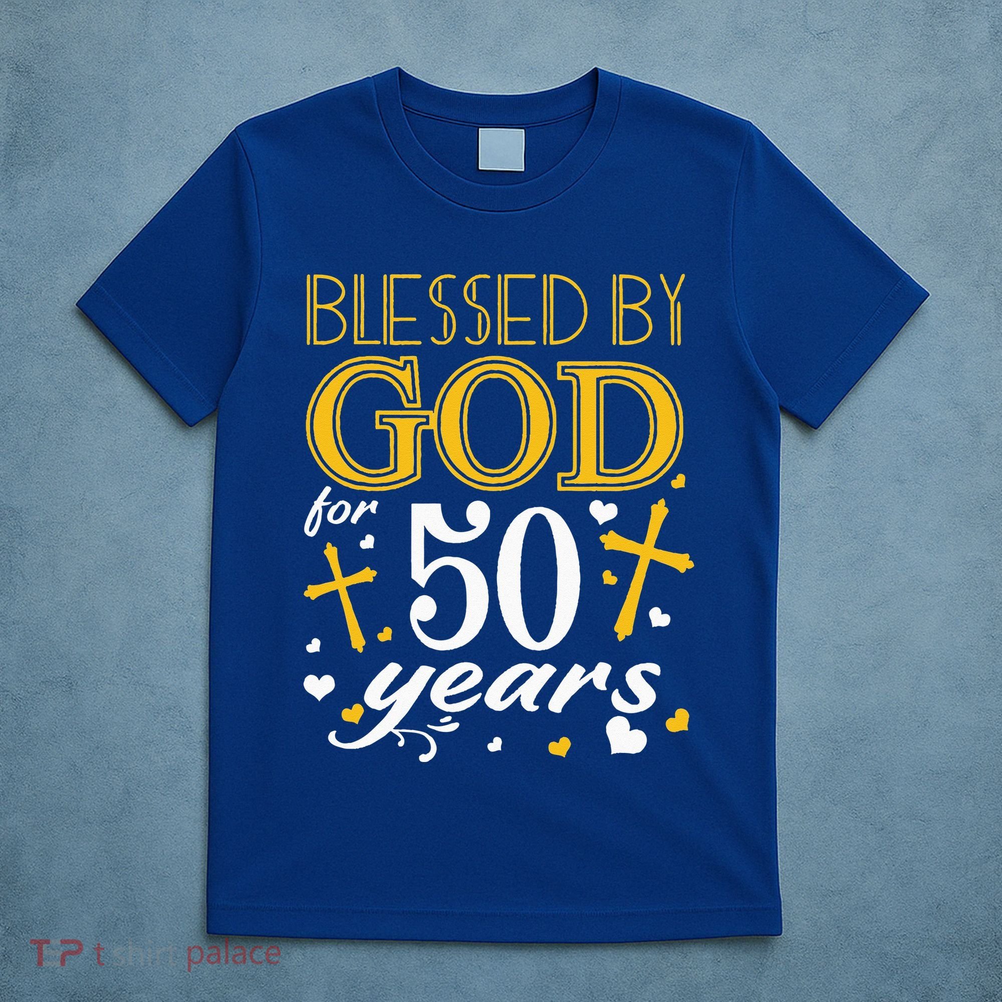 Vintage Blessed By God For 50 Years Happy 50th Birthday T-Shirt