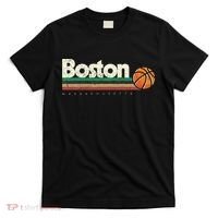 Vintage Basketball Boston City BBall Retro Stripes T-Shirt thumb 0