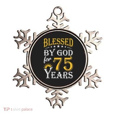 Vintage Blessed by God for 75 years Happy 75th Birthday Ornament