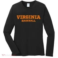 Virginia Baseball Block Font Women's Long Sleeve Shirt thumb 0