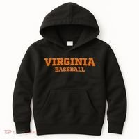 Virginia Baseball Block Font Kids Hoodie thumb 0