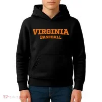 Virginia Baseball Block Font Kids Hoodie thumb 4