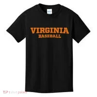 Virginia Baseball Block Font Kids T-Shirt thumb 0