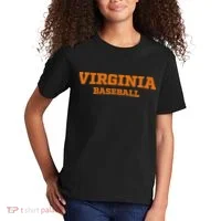 Virginia Baseball Block Font Kids T-Shirt thumb 2