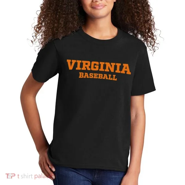 Virginia Baseball Block Font Kids T-Shirt