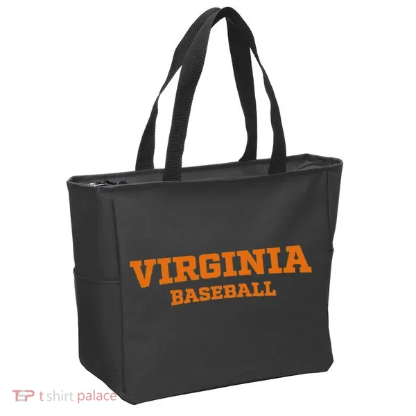 Virginia Baseball Block Font Tote Bag