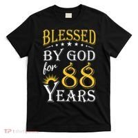 Vintage Blessed by God for 88 years Happy 88th Birthday T-Shirt thumb 0