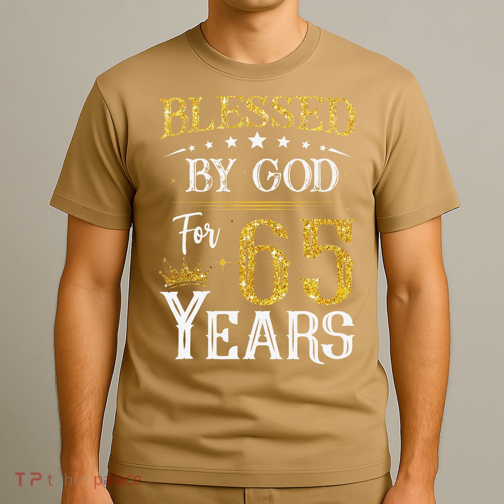 Vintage Blessed By God For 65 Year Happy 65th Birthday To Me T-Shirt