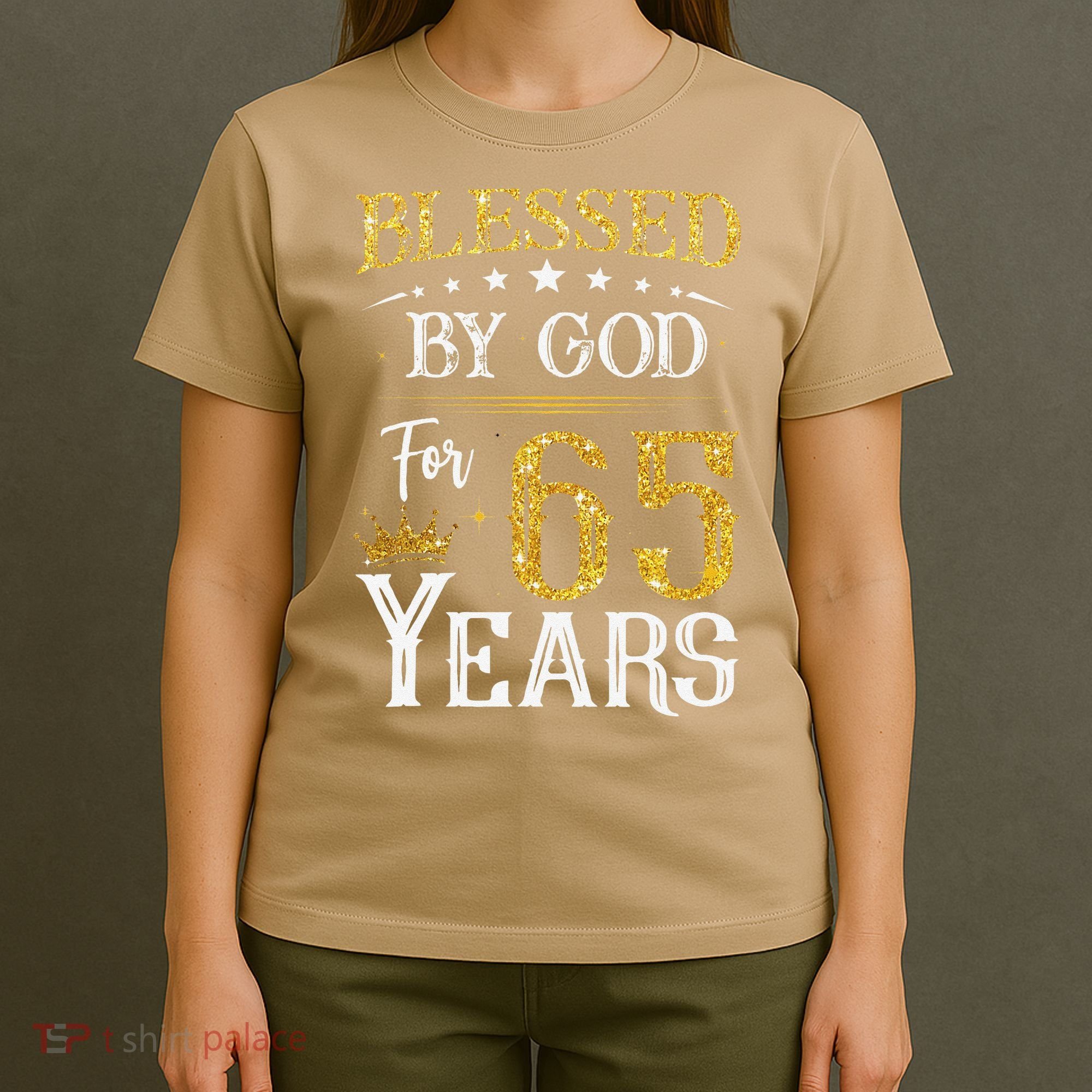 Vintage Blessed By God For 65 Year Happy 65th Birthday To Me T-Shirt
