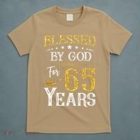 Vintage Blessed By God For 65 Year Happy 65th Birthday To Me T-Shirt thumb 5