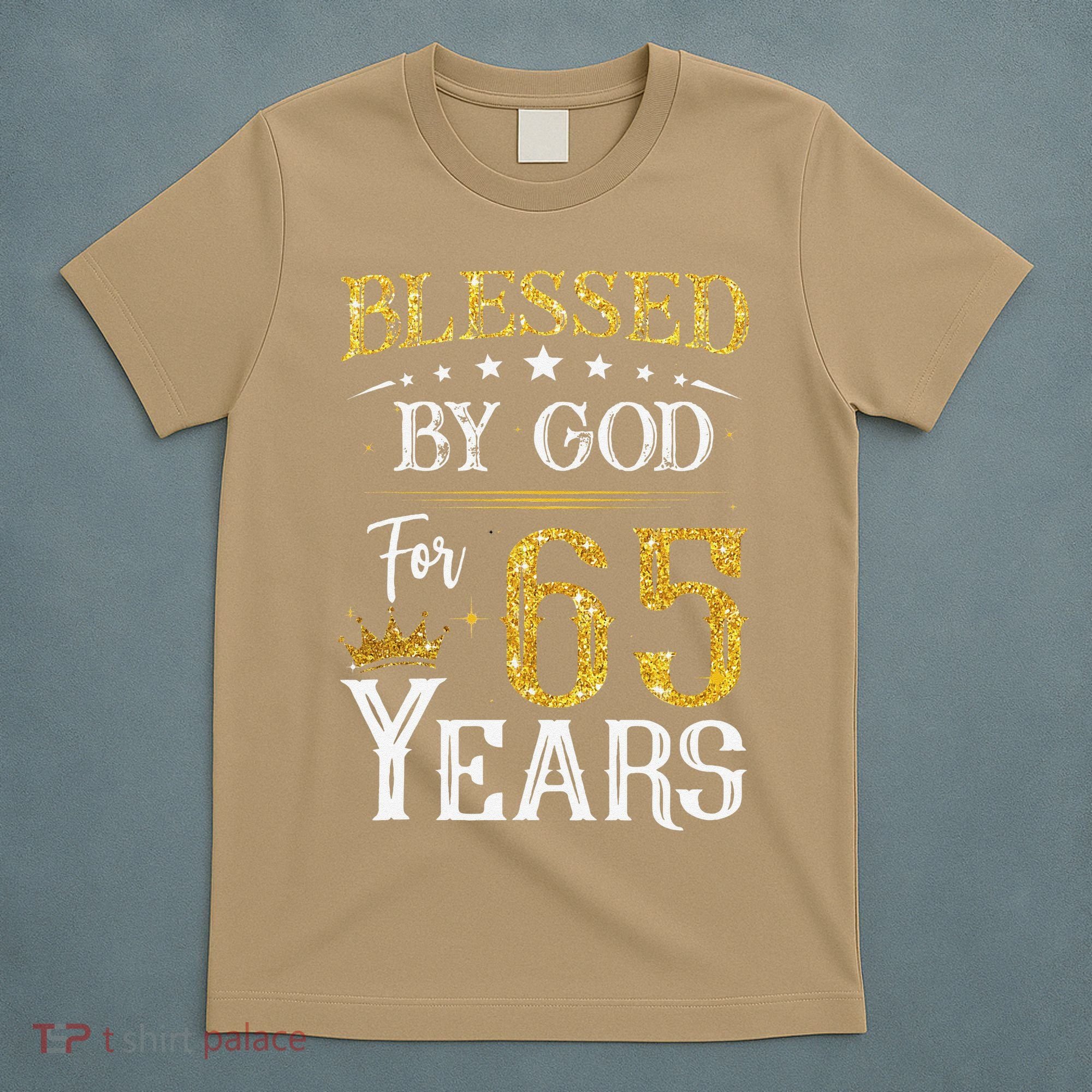 Vintage Blessed By God For 65 Year Happy 65th Birthday To Me T-Shirt