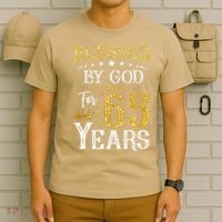 Vintage Blessed By God For 65 Year Happy 65th Birthday To Me T-Shirt thumb 6