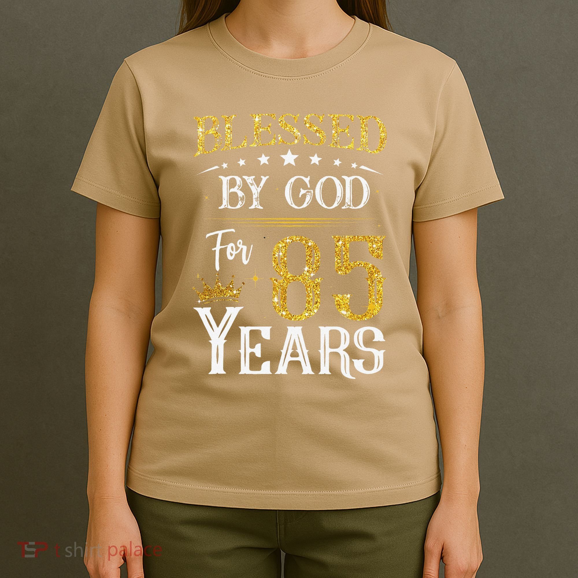 Vintage Blessed By God For 85 Year Happy 85th Birthday To Me T-Shirt