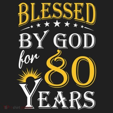 Vintage Blessed by God for 80 years Happy 80th Birthday 11oz C Handle Ceramic Mug