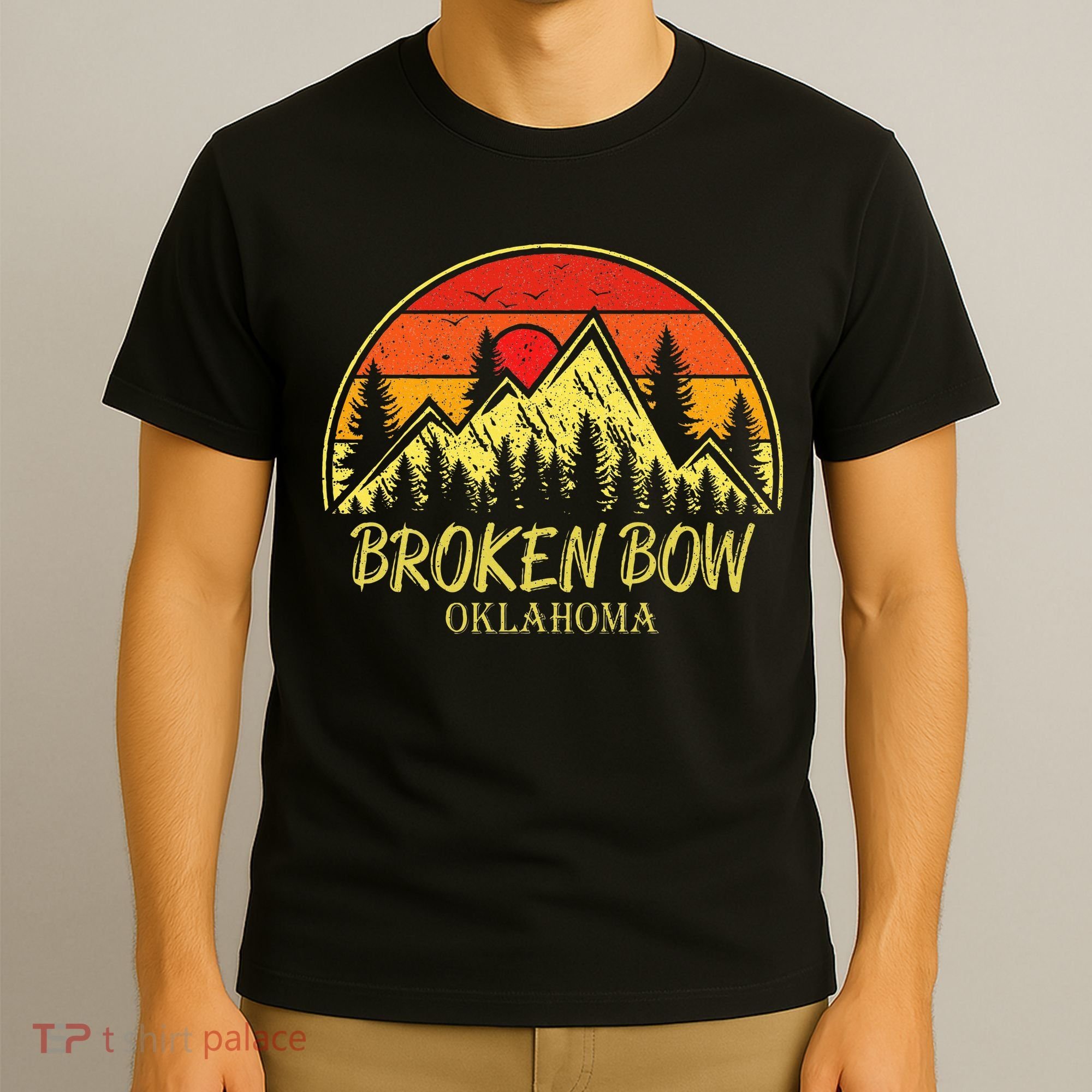 Vintage Broken Bow Oklahoma Ok Mountains Hiking Souvenir T-Shirt