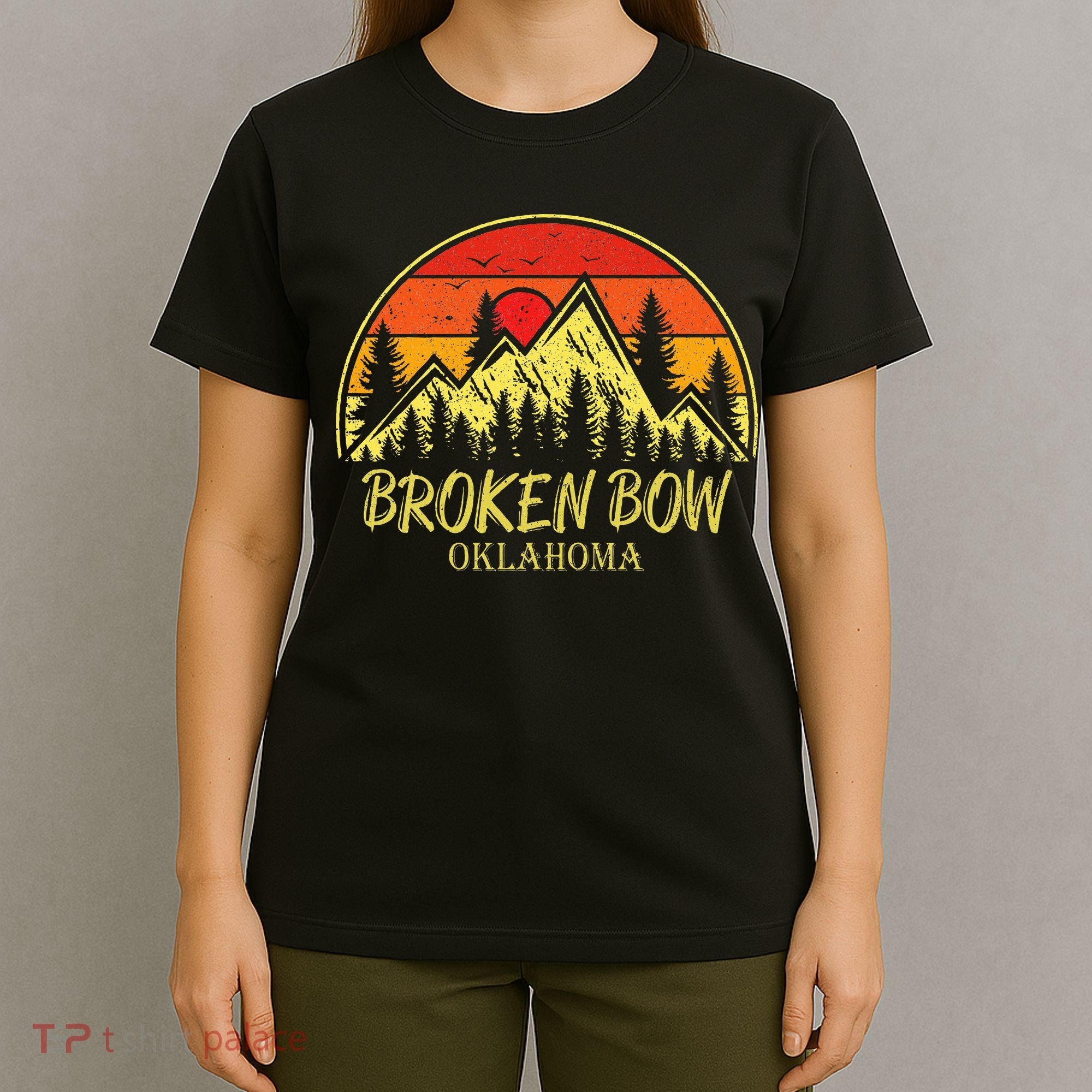 Vintage Broken Bow Oklahoma Ok Mountains Hiking Souvenir T-Shirt
