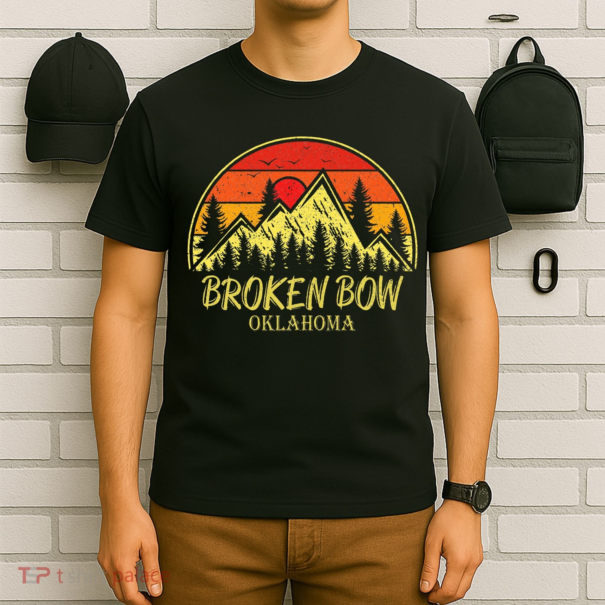 Vintage Broken Bow Oklahoma Ok Mountains Hiking Souvenir T-Shirt