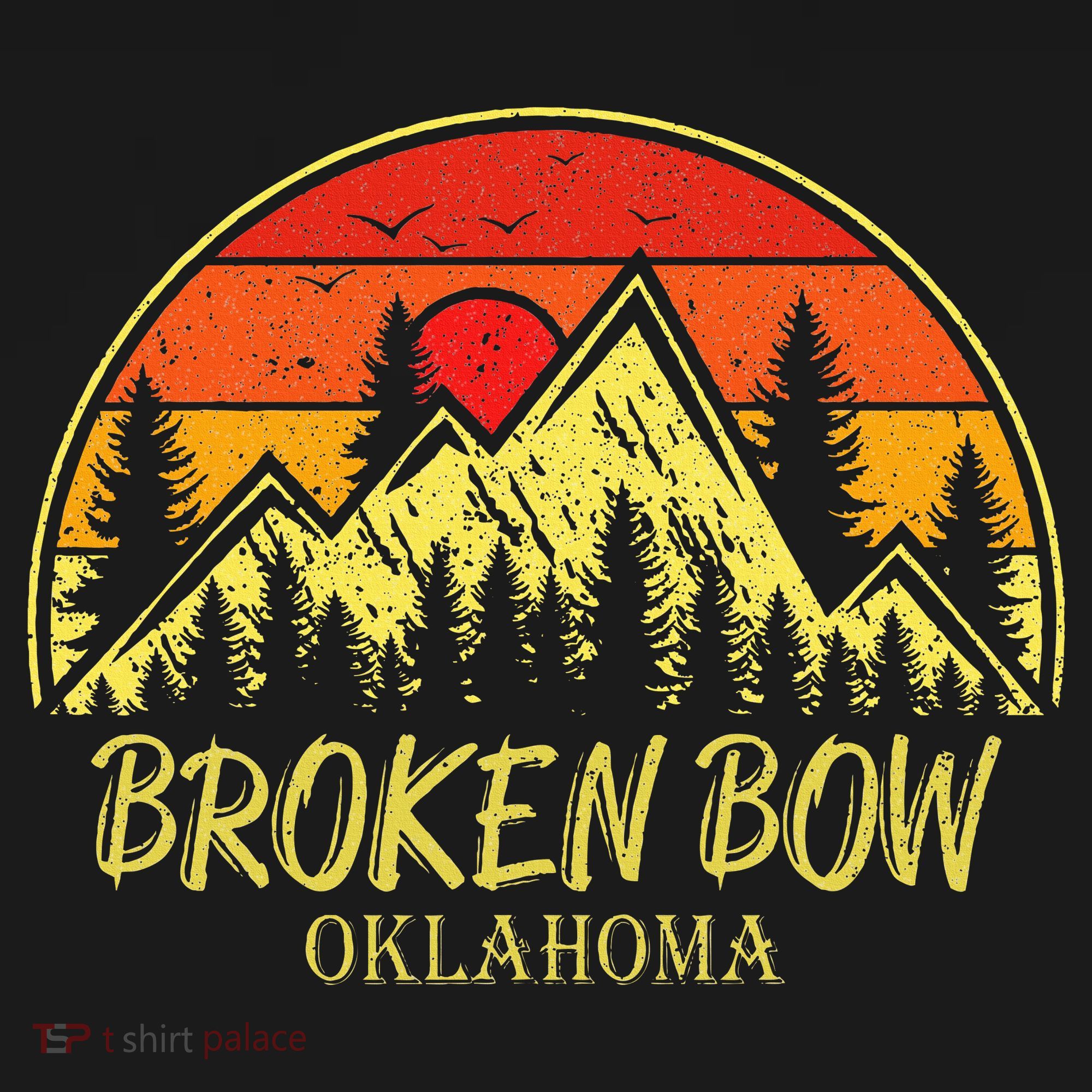 Vintage Broken Bow Oklahoma Ok Mountains Hiking Souvenir T-Shirt