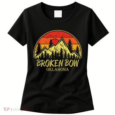 Vintage Broken Bow Oklahoma Ok Mountains Hiking Souvenir Women's T-Shirt