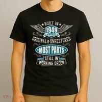 Vintage Birthday Born In 1949 Built In The 40s T-Shirt thumb 3