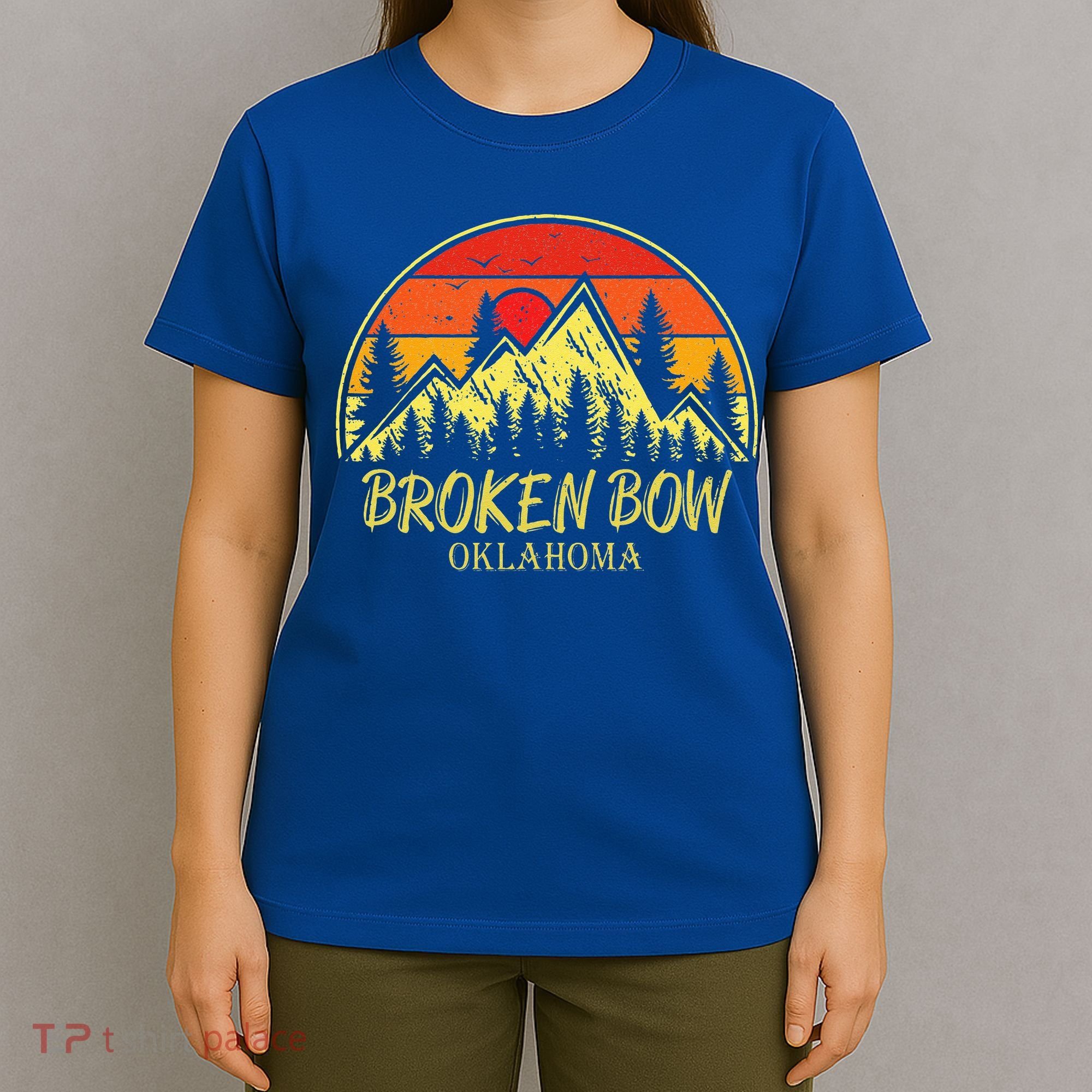 Vintage Broken Bow Oklahoma OK Mountains Hiking Souvenir T-Shirt