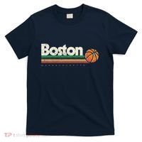 Vintage Basketball Boston City Bball Retro Stripes T-Shirt thumb 0