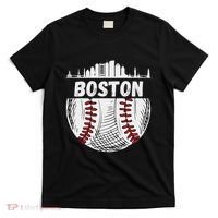 Vintage Boston Baseball Skyline Boston Baseball Graphic T-Shirt thumb 0