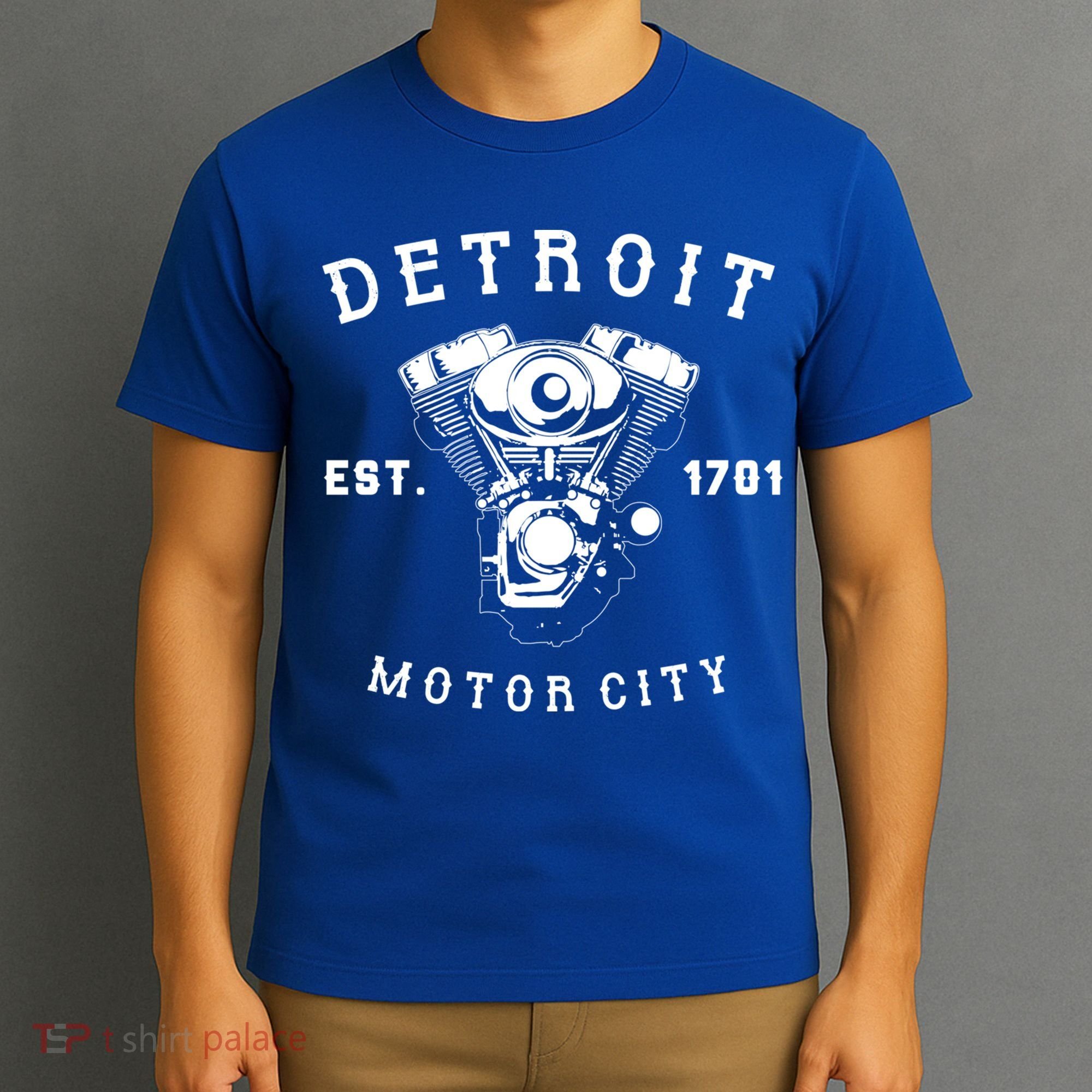 Vintage Big Block Detroit Motor City Michigan Car Enthusiast Cool Gift T-Shirt