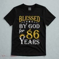 Vintage Blessed by God for 86 years Happy 86th Birthday T-Shirt thumb 5