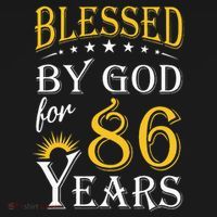 Vintage Blessed by God for 86 years Happy 86th Birthday T-Shirt thumb 7