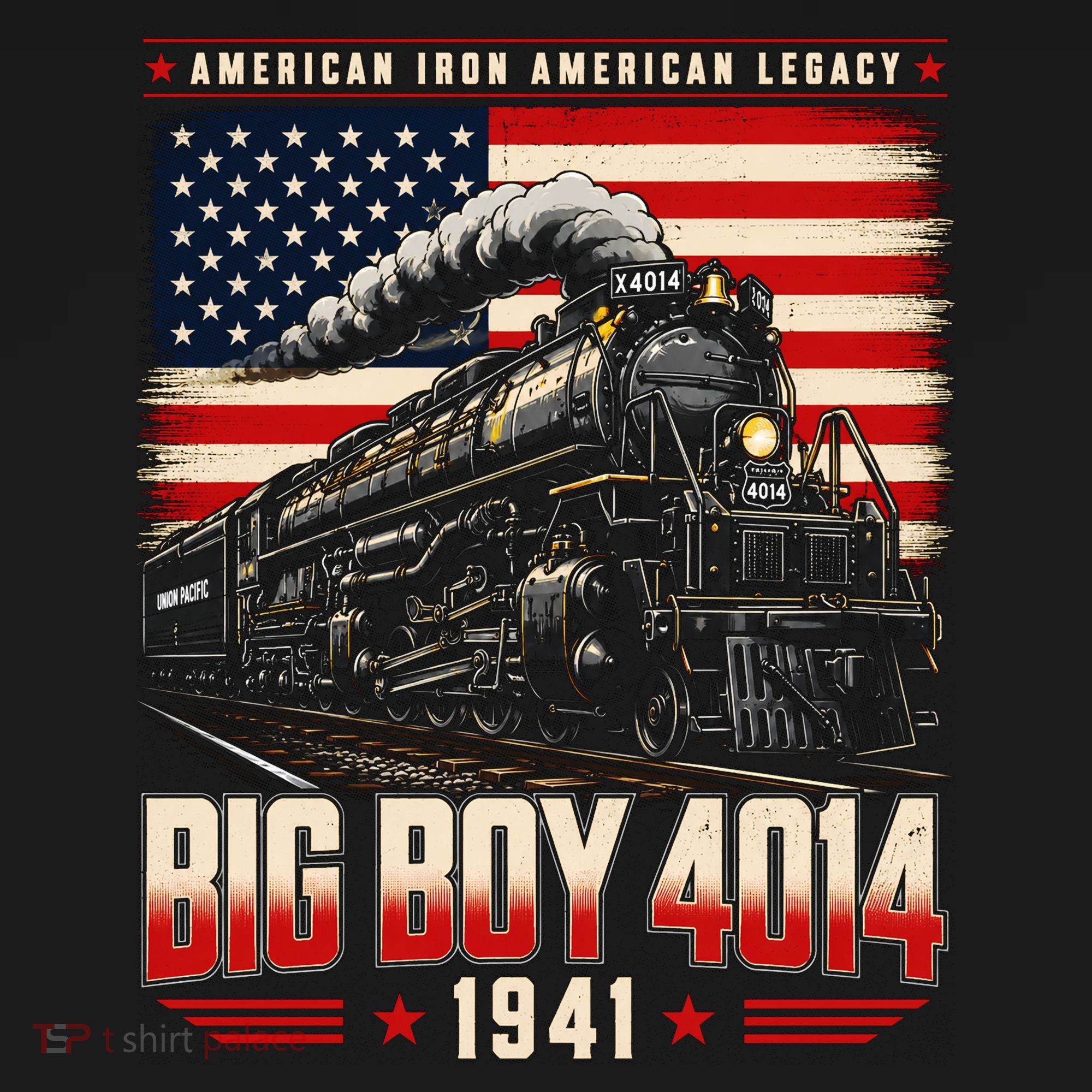Vintage Big Boy 4014 American Steam Locomotive 1941 T-Shirt
