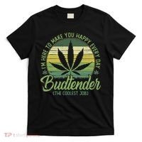 Vintage Budtender Coolest Job Marijuana Weed Supporters T-Shirt thumb 0