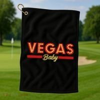 Vegas Baby Cool Gambling Golf Towel thumb 1