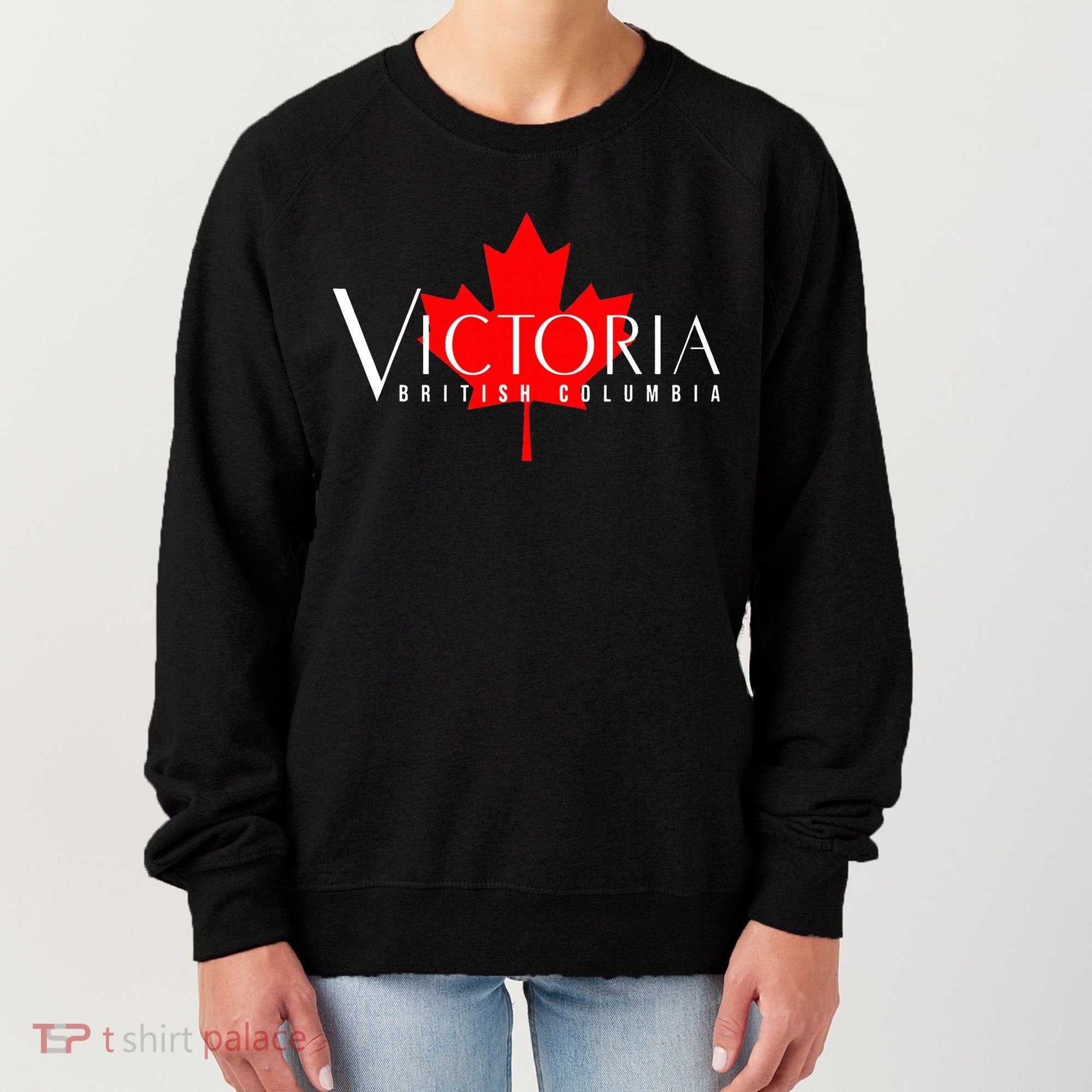 VICTORIA BRITISH COLUMBIA BC CANADA GARDEN CITY MAPLE LEAF Women's Sweatshirt