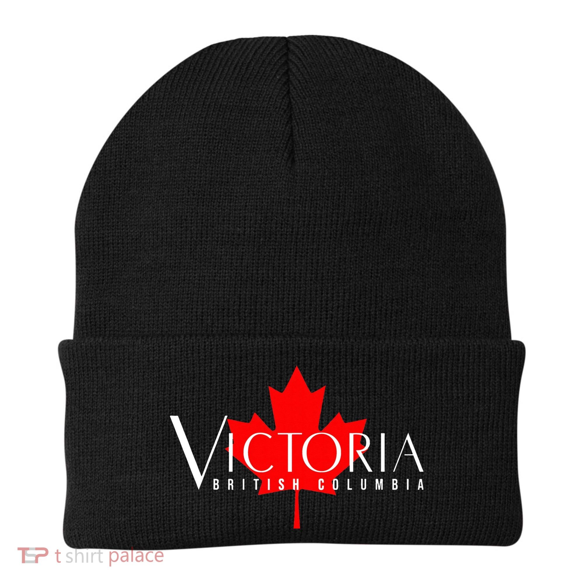 VICTORIA BRITISH COLUMBIA BC CANADA GARDEN CITY MAPLE LEAF Beanie