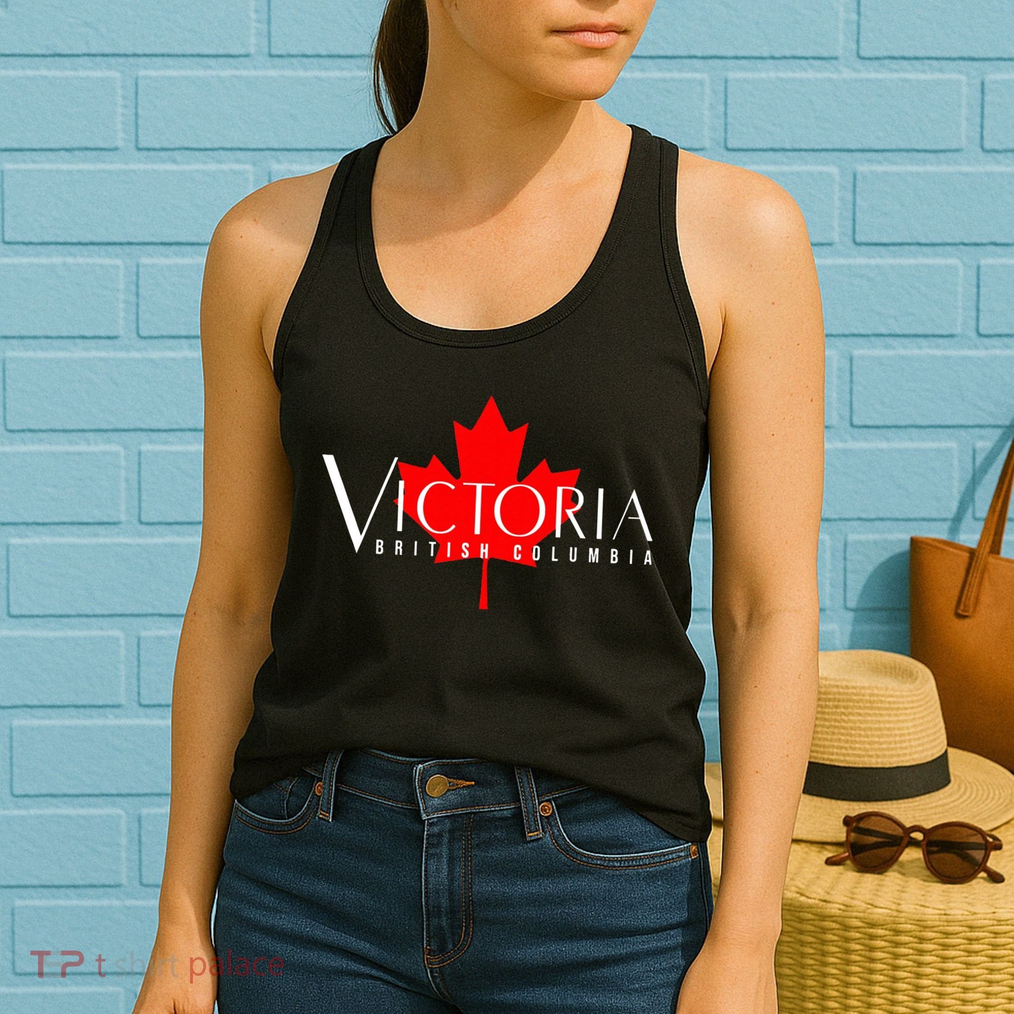 VICTORIA BRITISH COLUMBIA BC CANADA GARDEN CITY MAPLE LEAF Women's Tank Top