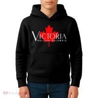 VICTORIA BRITISH COLUMBIA BC CANADA GARDEN CITY MAPLE LEAF Kids Hoodie thumb 4
