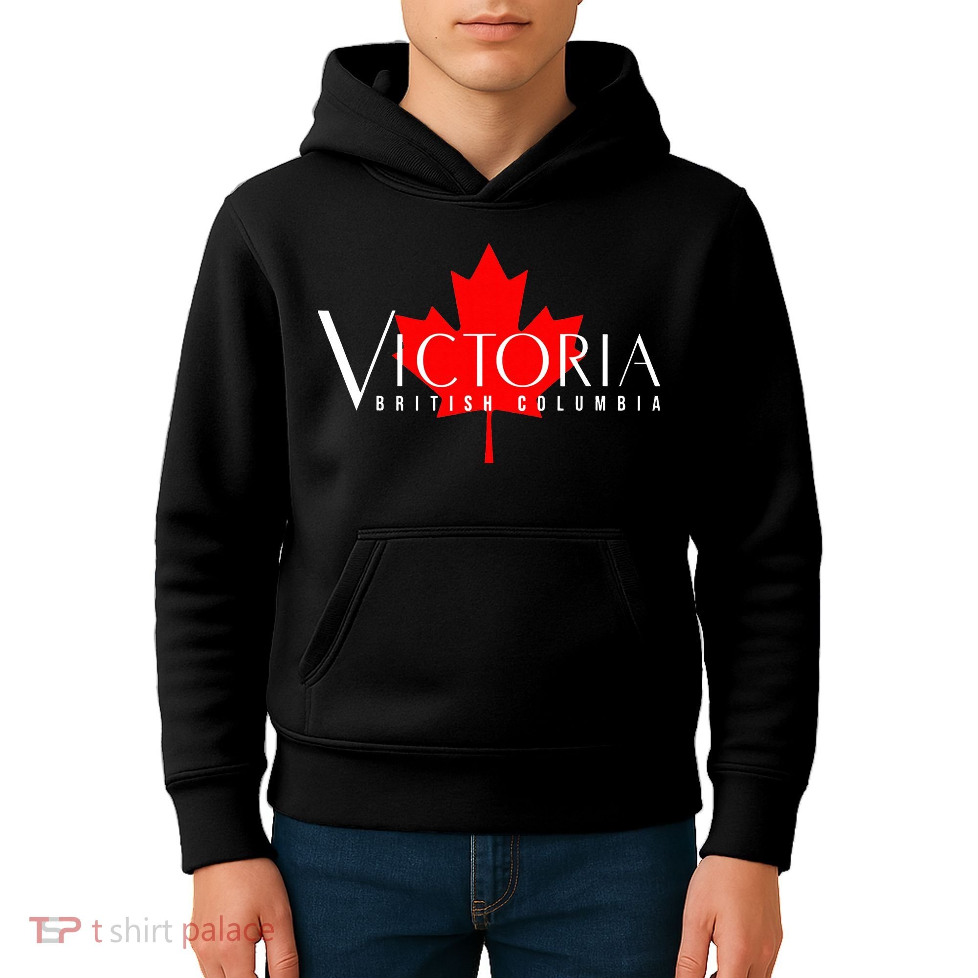 VICTORIA BRITISH COLUMBIA BC CANADA GARDEN CITY MAPLE LEAF Kids Hoodie