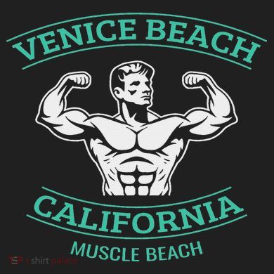 Venice Beach California Bodybuilder Comfort Colors Heavyweight Long Sleeve T-Shirt