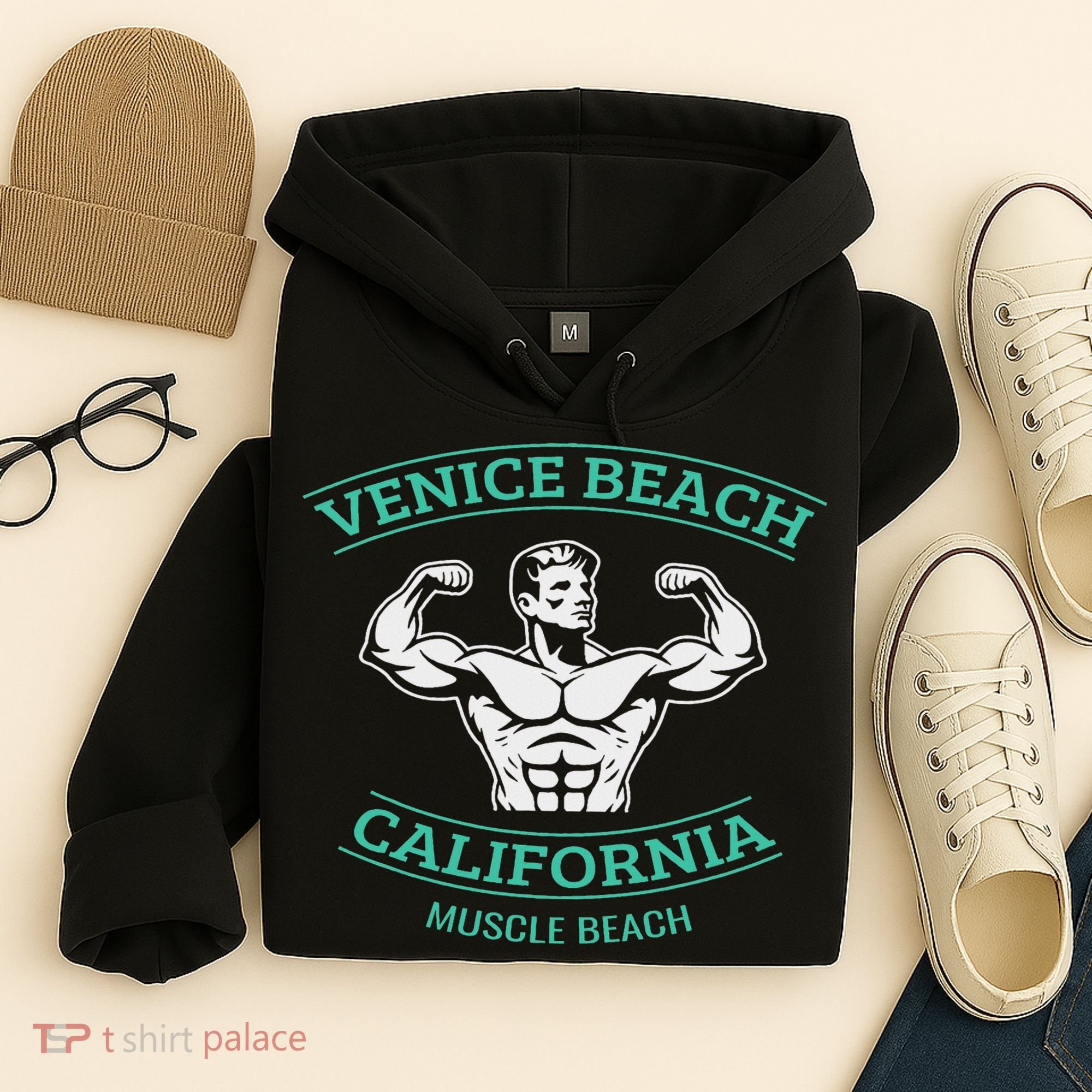 Venice Beach California Bodybuilder Hoodie