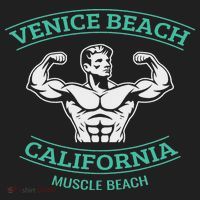 Venice Beach California Bodybuilder Beanie thumb 2