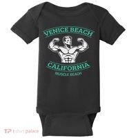 Venice Beach California Bodybuilder Baby Bodysuit thumb 0