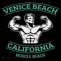 Venice Beach California Bodybuilder Baby Bodysuit thumb 2