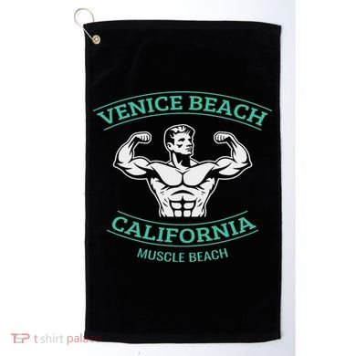Venice Beach California Bodybuilder Golf Towel