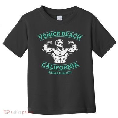 Venice Beach California Bodybuilder Toddler T-Shirt