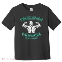 Venice Beach California Bodybuilder Toddler T-Shirt thumb 0