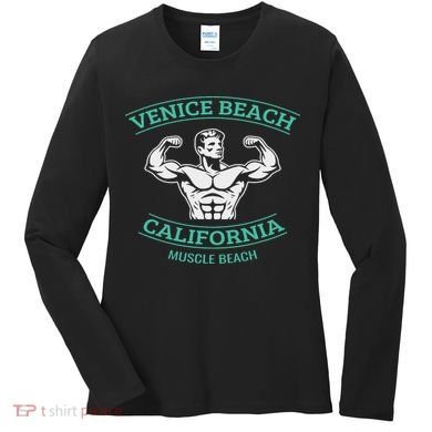 Venice Beach California Bodybuilder Women's Long Sleeve Shirt