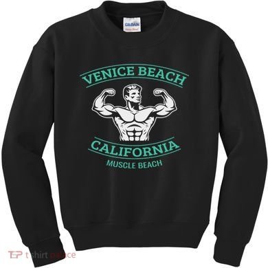 Venice Beach California Bodybuilder Kids Sweatshirt