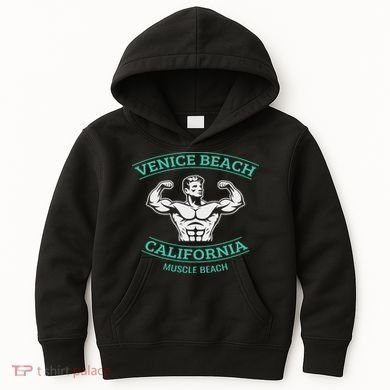 Venice Beach California Bodybuilder Kids Hoodie