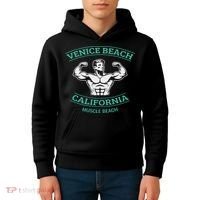 Venice Beach California Bodybuilder Kids Hoodie thumb 4